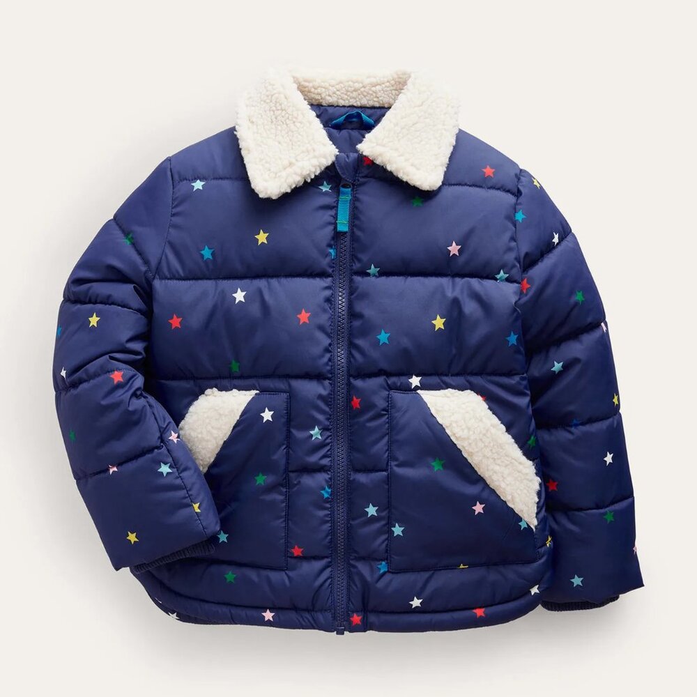 NWT Mini Boden Borg Detail Padded Jacket